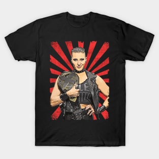 Rhea Ripley Wrestling Vintage Fan Art T-Shirt